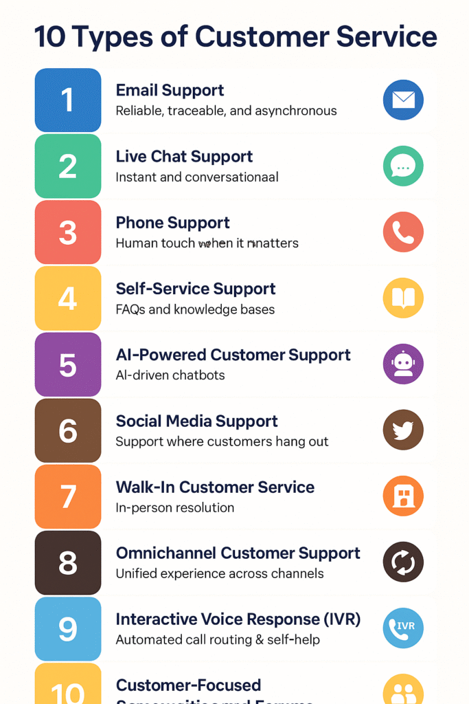 10 Types of Customer Service