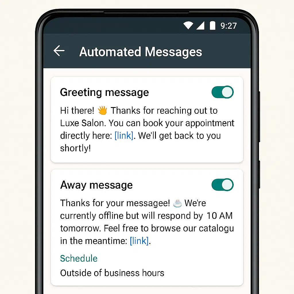 WhatsApp Automated Messages