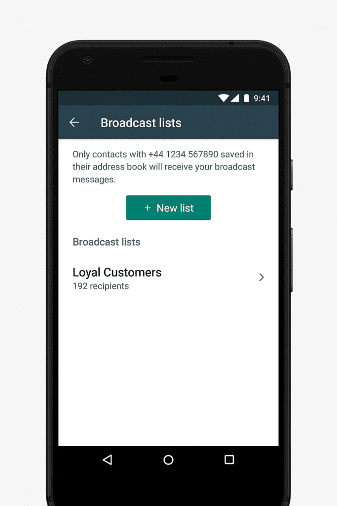 WhatsApp Broadcast List