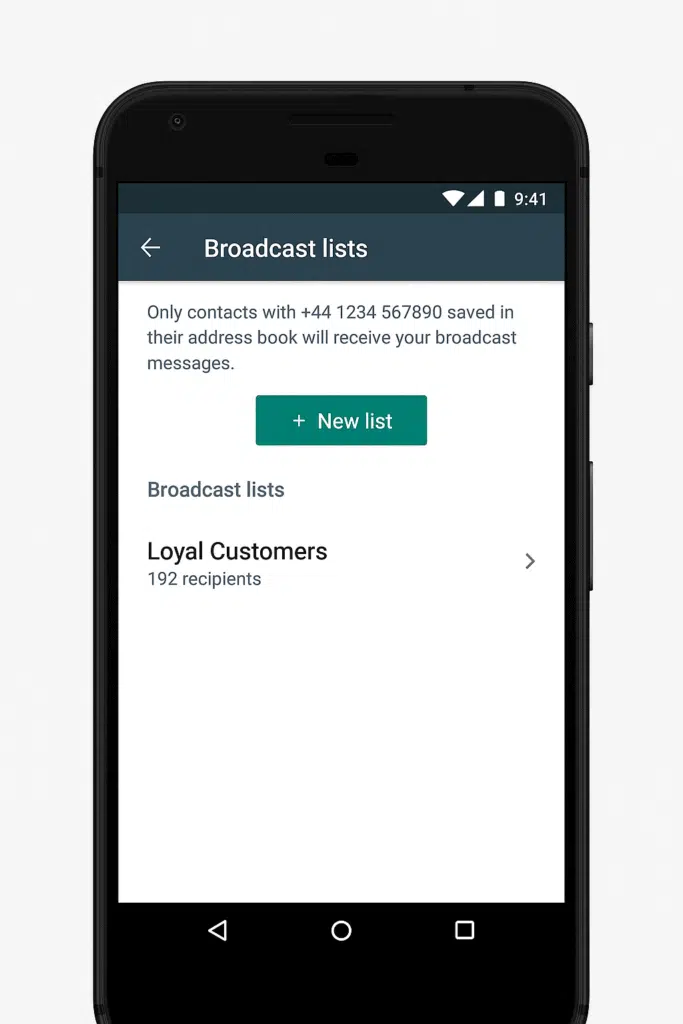WhatsApp Broadcast List