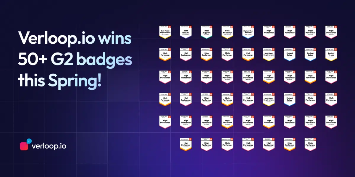 Verloop.io Wins Big with G2 Spring 2025 Badges